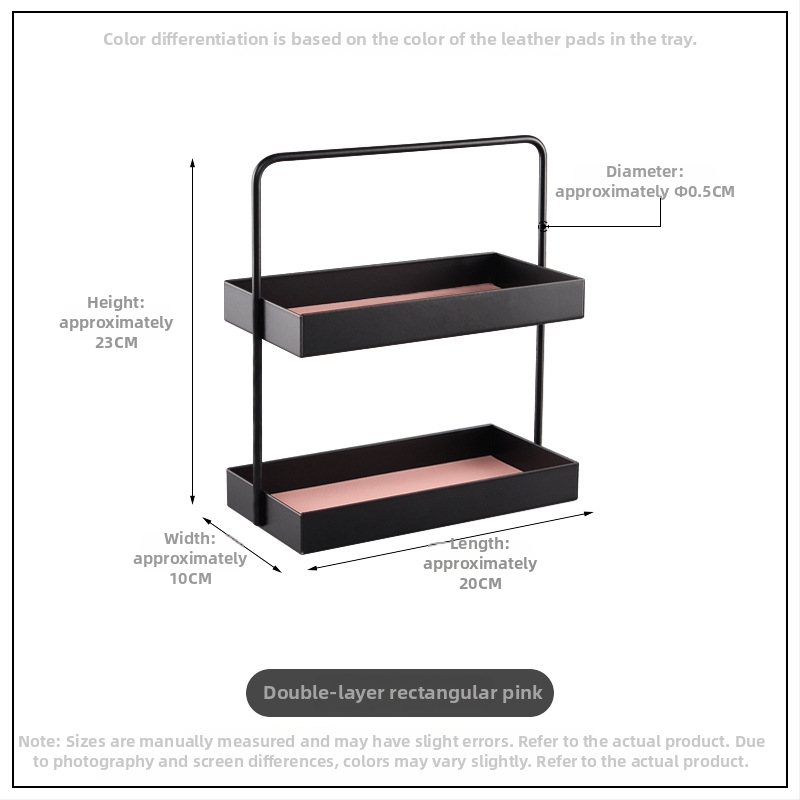 Kahekorruseline nahast ja rauastest lauaaru hoiukarp