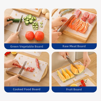 Jednorázová antibakteriálna protišmyková doska na krájanie potravín, PP/PE antibakteriálny masterbatch, prenosná, utookii