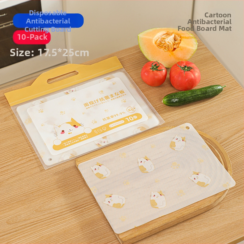 Jednorázová antibakteriálna protišmyková doska na krájanie potravín, PP/PE antibakteriálny masterbatch, prenosná, utookii