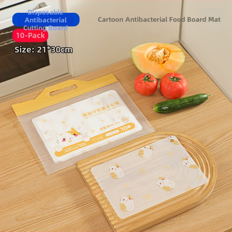 Jednorázová antibakteriálna protišmyková doska na krájanie potravín, PP/PE antibakteriálny masterbatch, prenosná, utookii