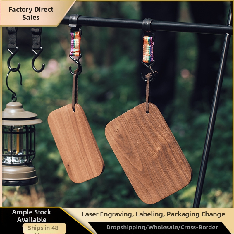 Doska na krájanie v japonskom štýle z orechového dreva – prenosná, obojstranná, na piknik a kempovanie