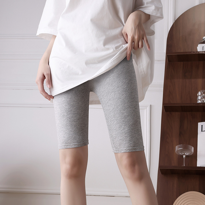 Dámske bezpečnostné legíny z viskózy, jacquard väzba, stredný pás, jednofarebný vzor, proti prehliadaniu