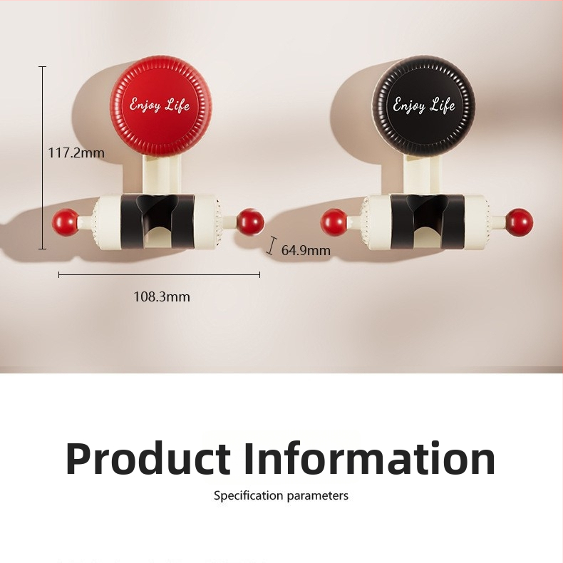 Odnímateľný držiak na sprchu s prísavkou, z plastu, moderný minimalistický štýl, jedno úroveň, pohyblivý, bez vŕtačky (hmotnosť 85 g)