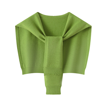 Unisex adīts poliestera šalle, vienkrāsains raksts, dekoratīvs aksesuārs, visu sezonu izmantošanai, Ziemas 2025 izlaidums