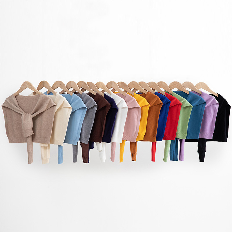 Unisex adīts poliestera šalle, vienkrāsains raksts, dekoratīvs aksesuārs, visu sezonu izmantošanai, Ziemas 2025 izlaidums