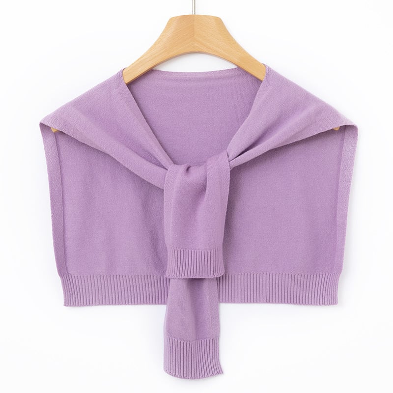 Unisex adīts poliestera šalle, vienkrāsains raksts, dekoratīvs aksesuārs, visu sezonu izmantošanai, Ziemas 2025 izlaidums