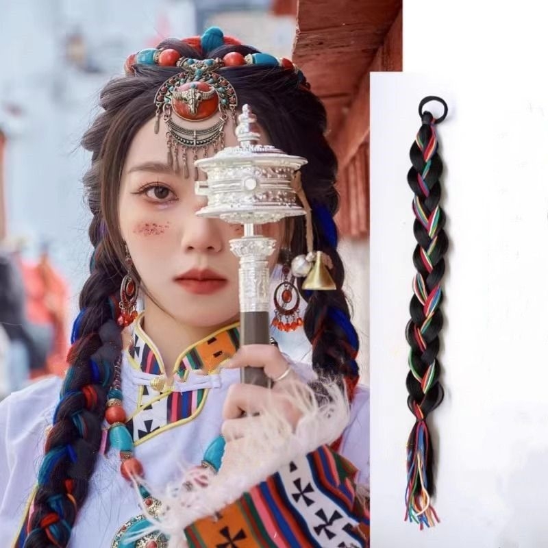 Perucă cu coadă, fir de înaltă temperatură, model universal, vopsire fără căldură, pentru femei