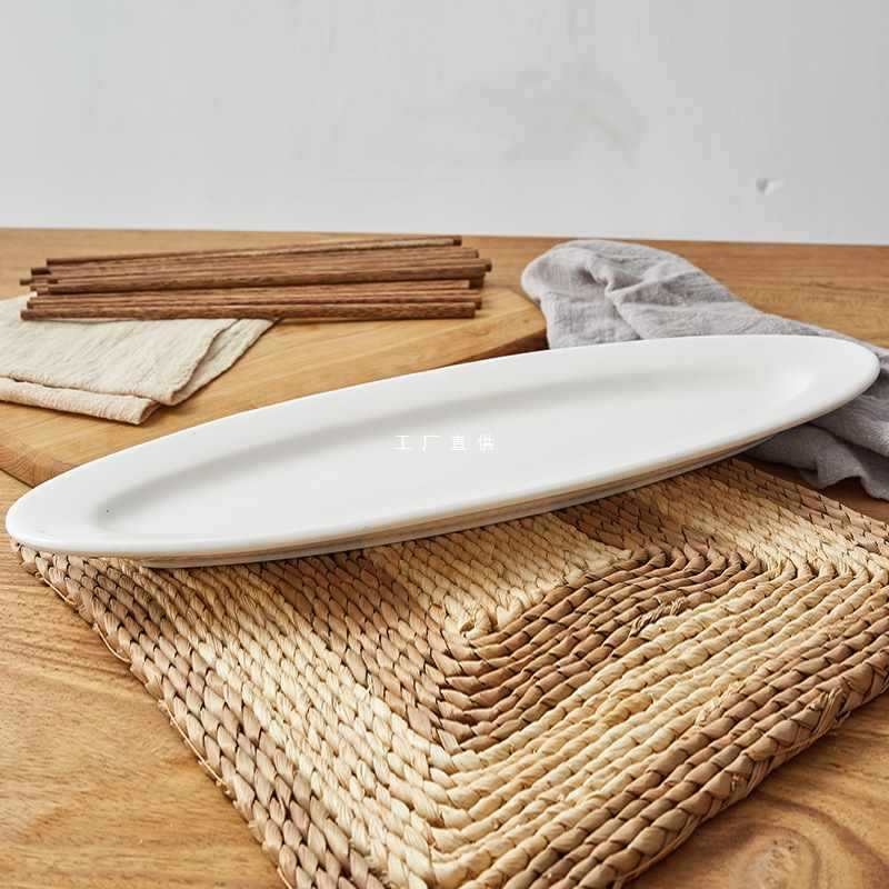 Farfurie ceramică în formă de pește, porțelan întărit cu magneziu, compatibilă cu microunde, farfurie sushi pentru hotel și bucătărie