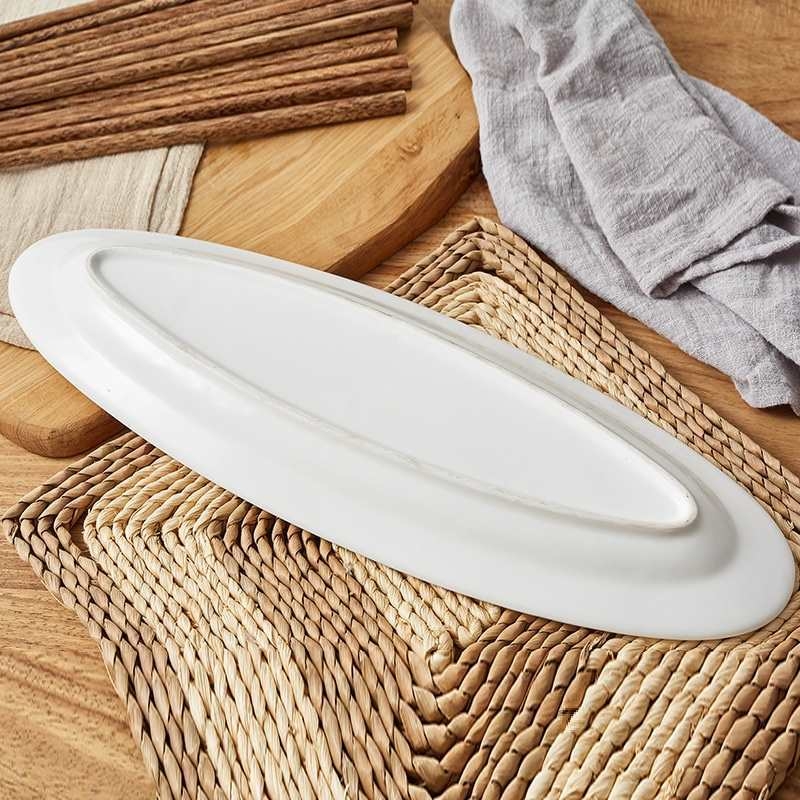 Farfurie ceramică în formă de pește, porțelan întărit cu magneziu, compatibilă cu microunde, farfurie sushi pentru hotel și bucătărie
