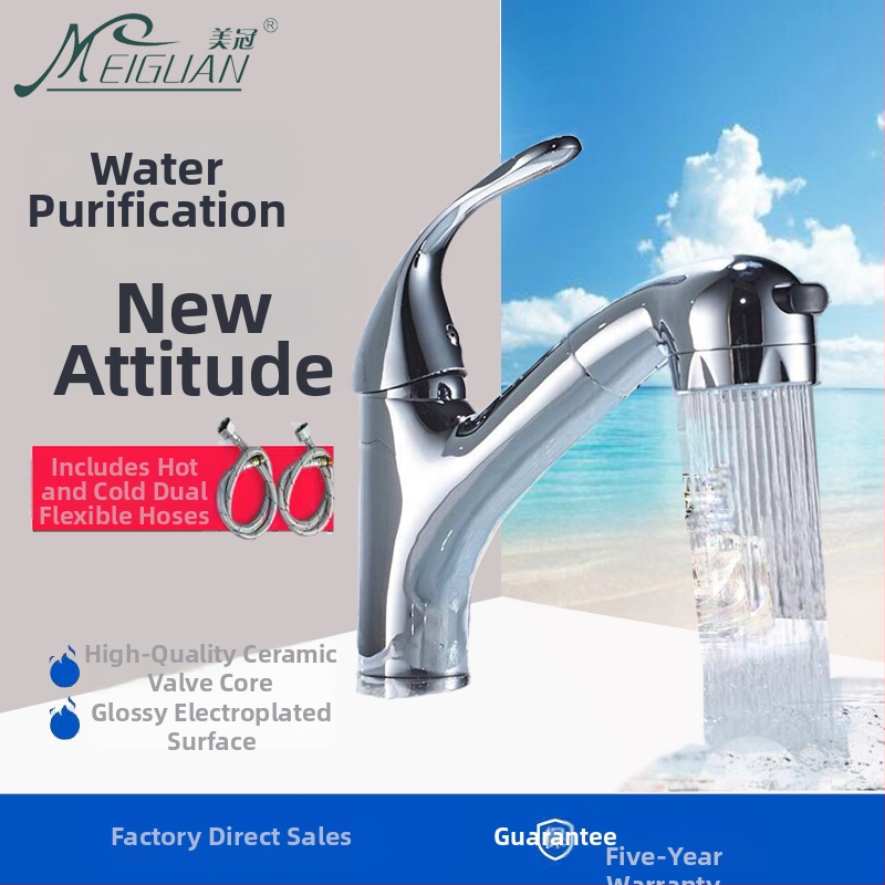 JOMOO drezová batéria s meďovým telom, keramický ventil, vstup/výstup 1/2, na doske, ťahacia