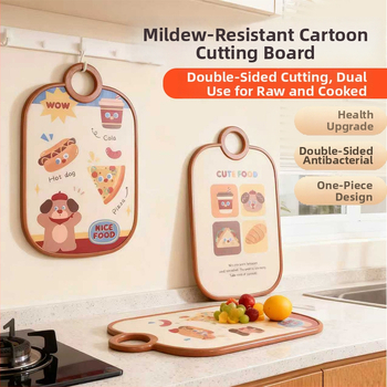 Love Journey prispôsobiteľná kuchynská doska na krájanie, PP+MDF, obojstranná, protišmyková, prenosná, pre domáce použitie