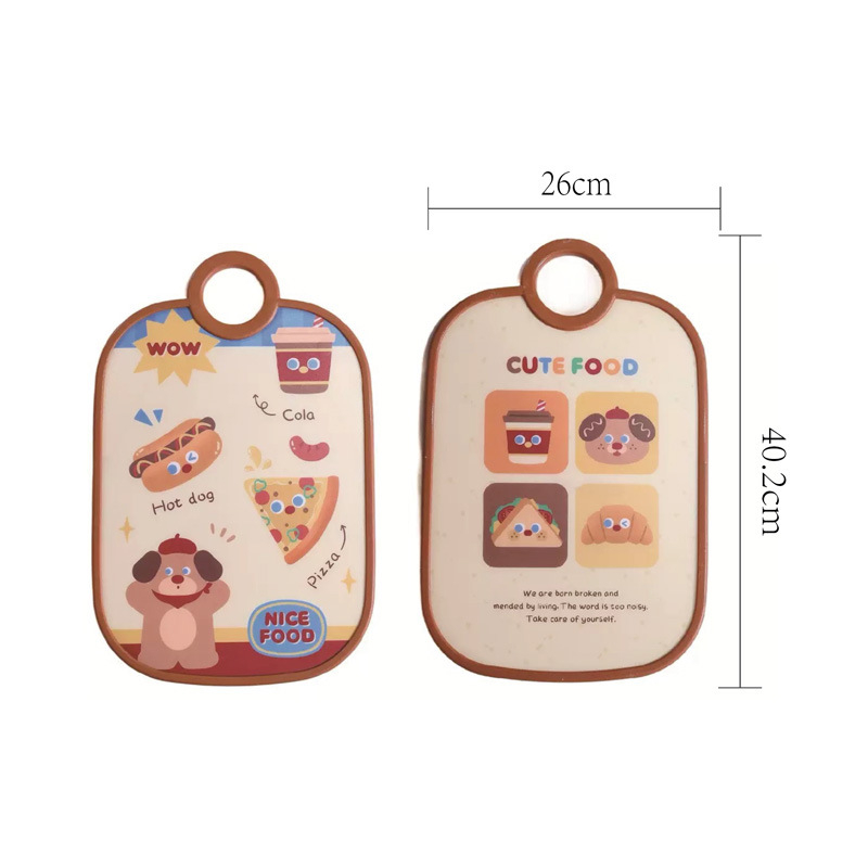 Love Journey prispôsobiteľná kuchynská doska na krájanie, PP+MDF, obojstranná, protišmyková, prenosná, pre domáce použitie