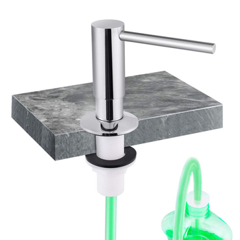 Žalvarinis praustuvo muilo dozatorius su 1,2 m silikonine žarna, rankinis paspaudimas, elektroplatinavimas, prekės ženklas Scott