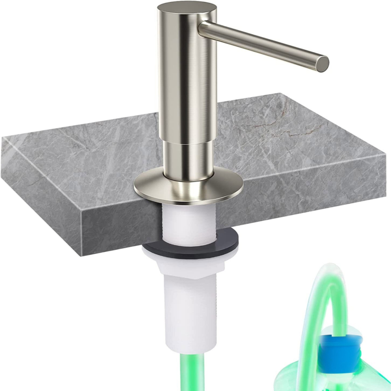 Žalvarinis praustuvo muilo dozatorius su 1,2 m silikonine žarna, rankinis paspaudimas, elektroplatinavimas, prekės ženklas Scott