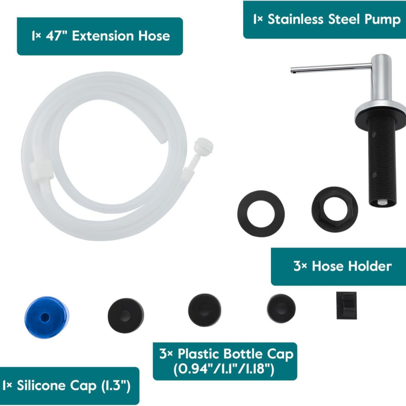 304 nerūdijančio plieno plautuvės muilo dozatorius, rankinis paspaudimo mechanizmas, šiuolaikinis minimalistinis stilius, poliruotas/elektroplatintas/nudažytas paviršius, svoris 350 g