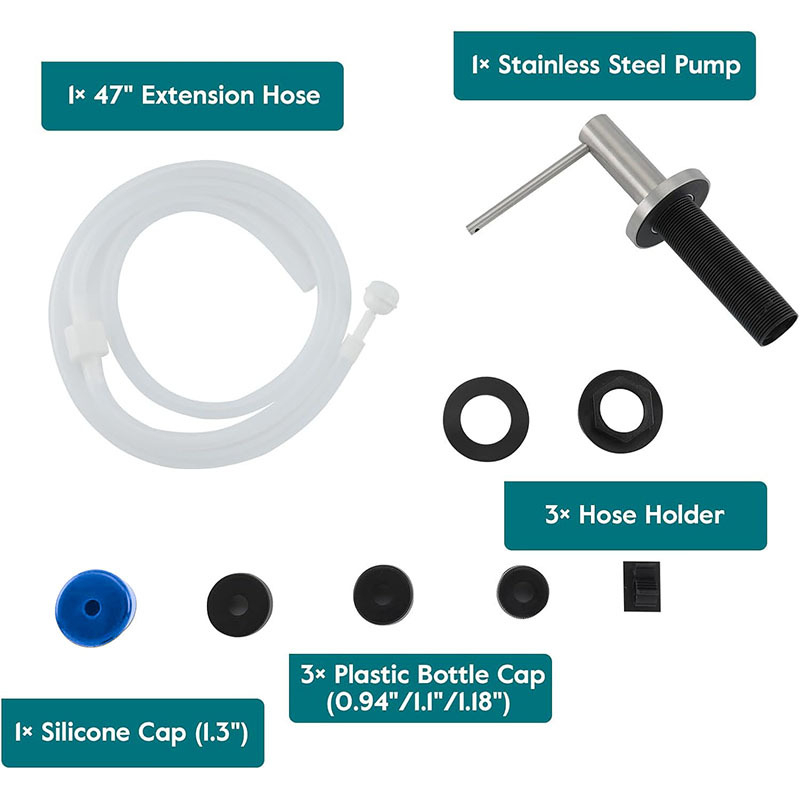 304 nerūdijančio plieno plautuvės muilo dozatorius, rankinis paspaudimo mechanizmas, šiuolaikinis minimalistinis stilius, poliruotas/elektroplatintas/nudažytas paviršius, svoris 350 g
