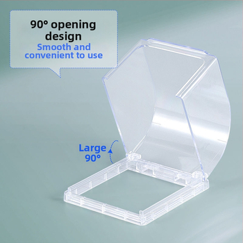 Vodotesná zásuvková skrinka s nakloneným usporiadaním piatich otvorov, samolepiaca, ochrana proti úniku prúdu