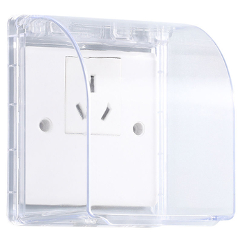 Vodotesná zásuvková skrinka s nakloneným usporiadaním piatich otvorov, samolepiaca, ochrana proti úniku prúdu