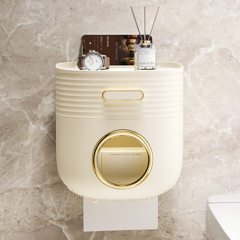 Ofl8810 toalettpapír-doboz – Műanyag, Vízálló, Többfunkciós, 5 db/csomag, Stílus Light Luxury