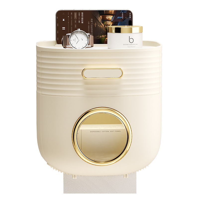 Ofl8810 toalettpapír-doboz – Műanyag, Vízálló, Többfunkciós, 5 db/csomag, Stílus Light Luxury