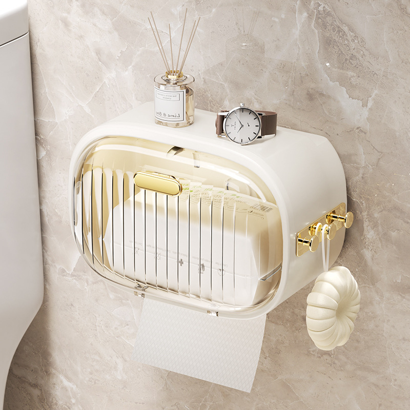 Ofl8810 toalettpapír-doboz – Műanyag, Vízálló, Többfunkciós, 5 db/csomag, Stílus Light Luxury