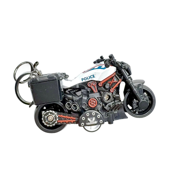 Motociklo raktų pakabukas iš lydinio, animacinio stiliaus, traukimo atgal mechanizmas, prekės kodas Glx-1-025, atskirai įpakuotas