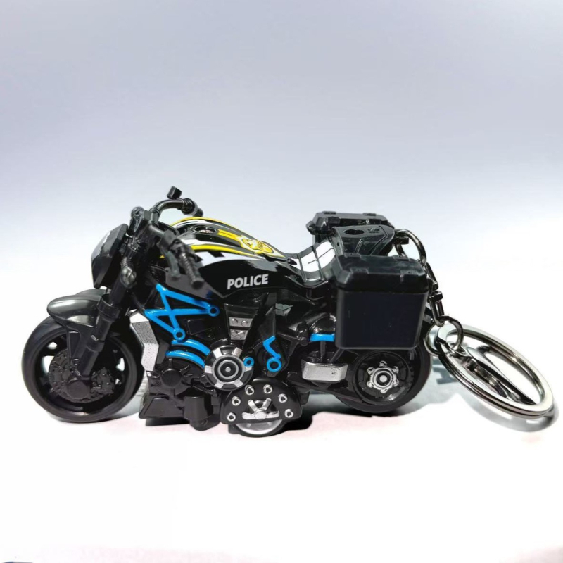 Motociklo raktų pakabukas iš lydinio, animacinio stiliaus, traukimo atgal mechanizmas, prekės kodas Glx-1-025, atskirai įpakuotas