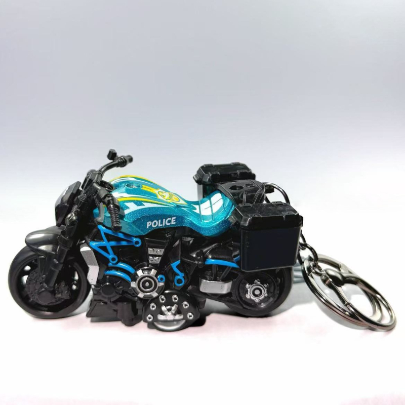 Motociklo raktų pakabukas iš lydinio, animacinio stiliaus, traukimo atgal mechanizmas, prekės kodas Glx-1-025, atskirai įpakuotas