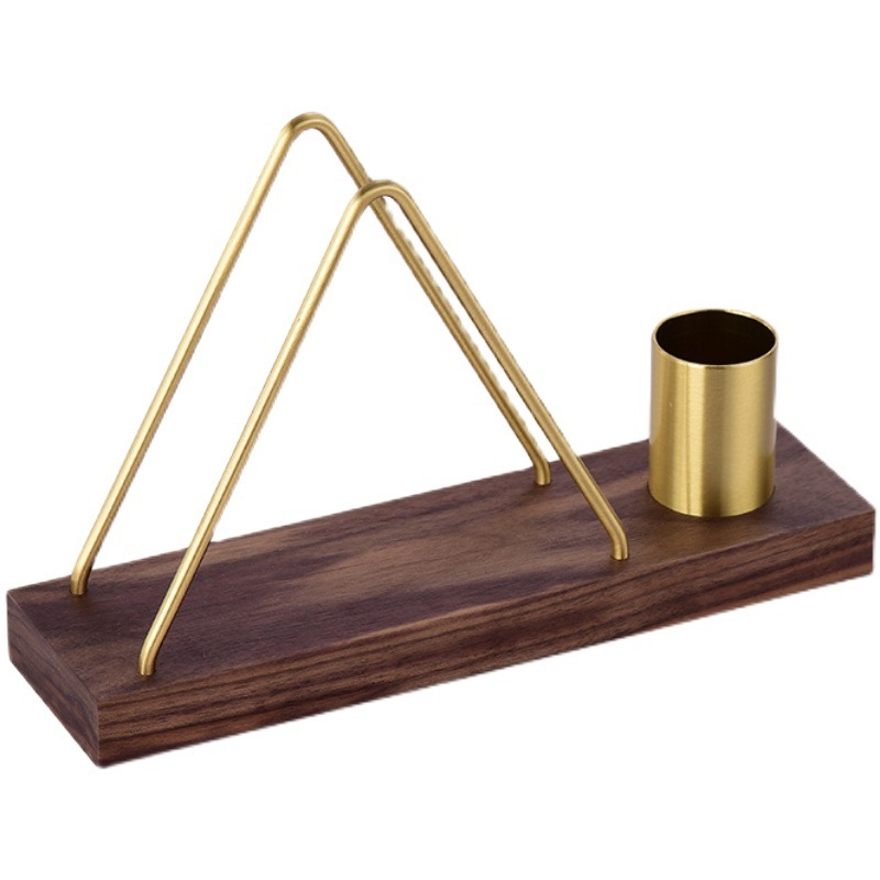 Drevený zvislý zásobník na servítky, štvorcový tvar, povrch s elektroplatingovou úpravou, moderný minimalistický štýl, možnosť súkromnej značky