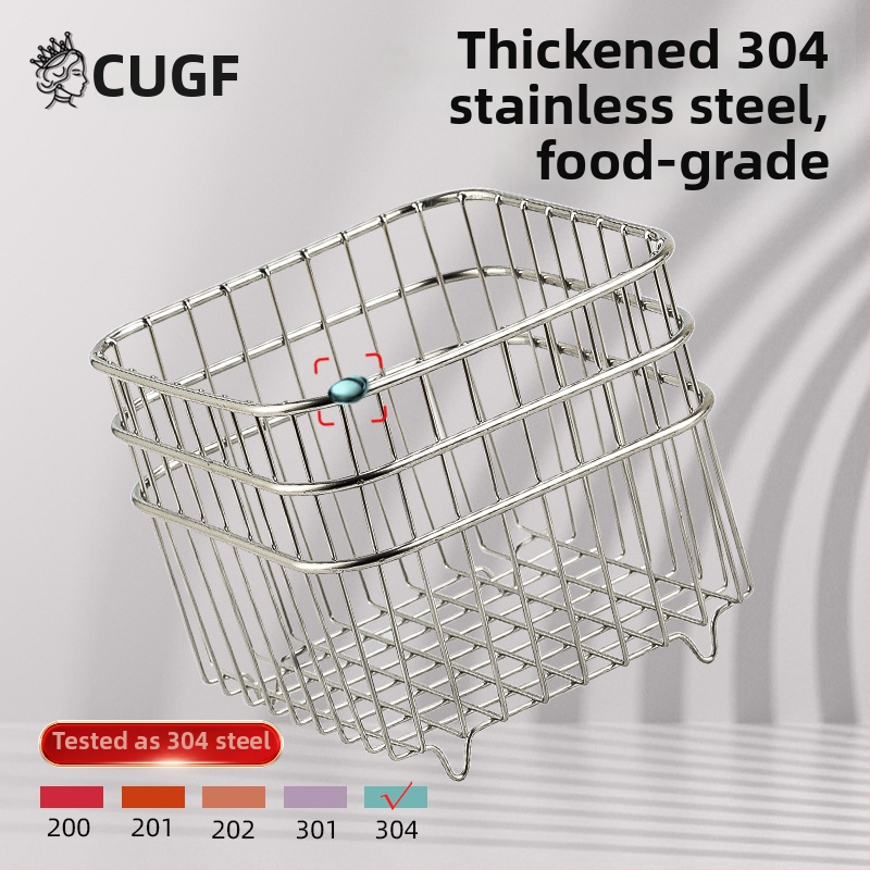 Seinasse paigaldatav köögikorv, 304 roostevabast terasest, küüslaugu ja sibula hoidmiseks, köögiviljade hoidmiseks, kaasaegne minimalistlik stiil