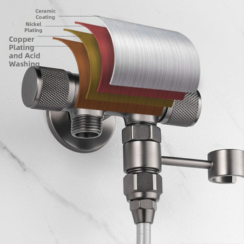 Toaleti kaaslane spreipüstol, vaskmaterjal, spiraalne paigaldus, normaalne rõhk, sisemine diameeter 4 punkti, elektroplaaditud pind