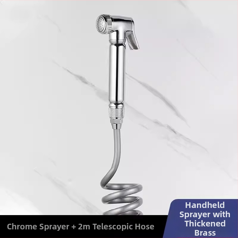 Toaleti kaaslane spreipüstol, vaskmaterjal, spiraalne paigaldus, normaalne rõhk, sisemine diameeter 4 punkti, elektroplaaditud pind