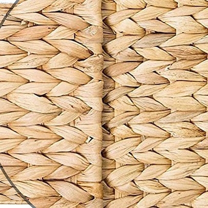 Coș de depozitare țesut manual din Water Hyacinth, pliabil cu sârmă de fier, model XHW-XH0001, stil retro