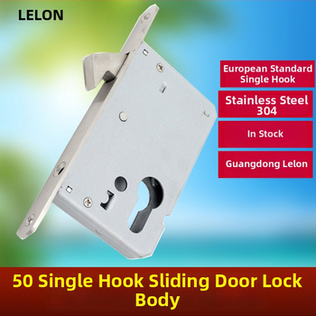 304 nerūdijančio plieno užrakinimo korpusas, modelis 50SD, su vienu kabliu, tinka medinėms ir slankiosioms durims