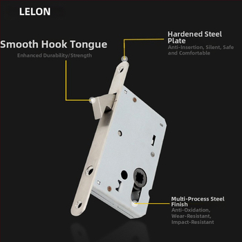 304 nerūdijančio plieno užrakinimo korpusas, modelis 50SD, su vienu kabliu, tinka medinėms ir slankiosioms durims