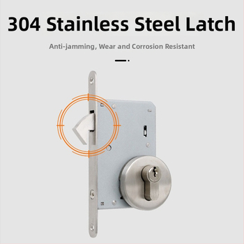 304 nerūdijančio plieno užrakinimo korpusas, modelis 50SD, su vienu kabliu, tinka medinėms ir slankiosioms durims