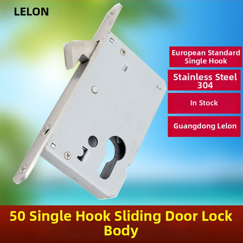 304 nerūdijančio plieno užrakinimo korpusas, modelis 50SD, su vienu kabliu, tinka medinėms ir slankiosioms durims