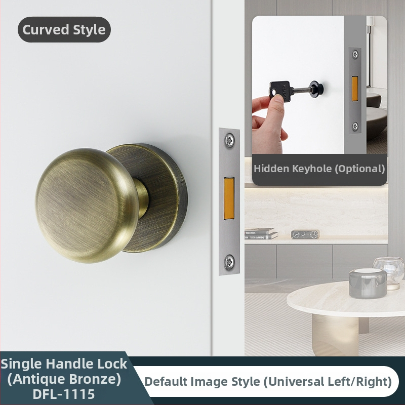 Paslėpta durų spyna su vienpusiu mechanizmu — cinko lydinys, modelis DFL-719, šiuolaikiškas minimalistinis stilius, tinkama paslėptoms durims, medinėms durims ir vonios durims