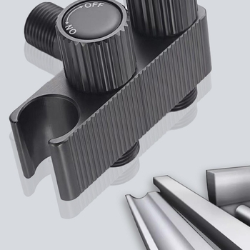 Seinakinnitusega bideti-spruut, kahekordne juhtimine, kolmetee ventiil, mudel L8712, alumiinium, sobib WC-ile ja rõdule