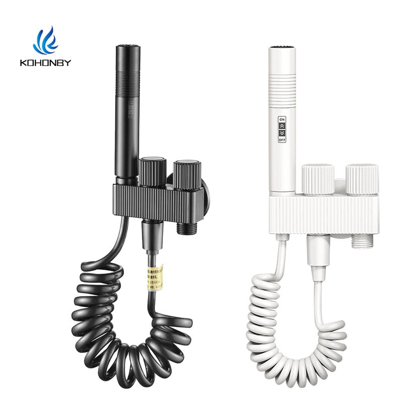 Seinakinnitusega bideti-spruut, kahekordne juhtimine, kolmetee ventiil, mudel L8712, alumiinium, sobib WC-ile ja rõdule