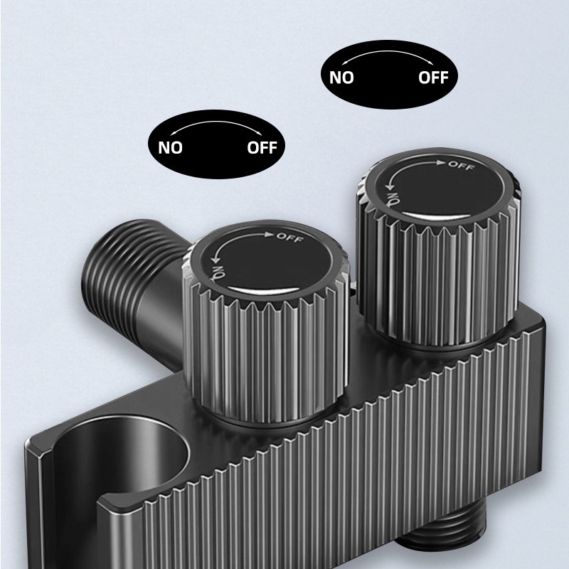 Seinakinnitusega bideti-spruut, kahekordne juhtimine, kolmetee ventiil, mudel L8712, alumiinium, sobib WC-ile ja rõdule