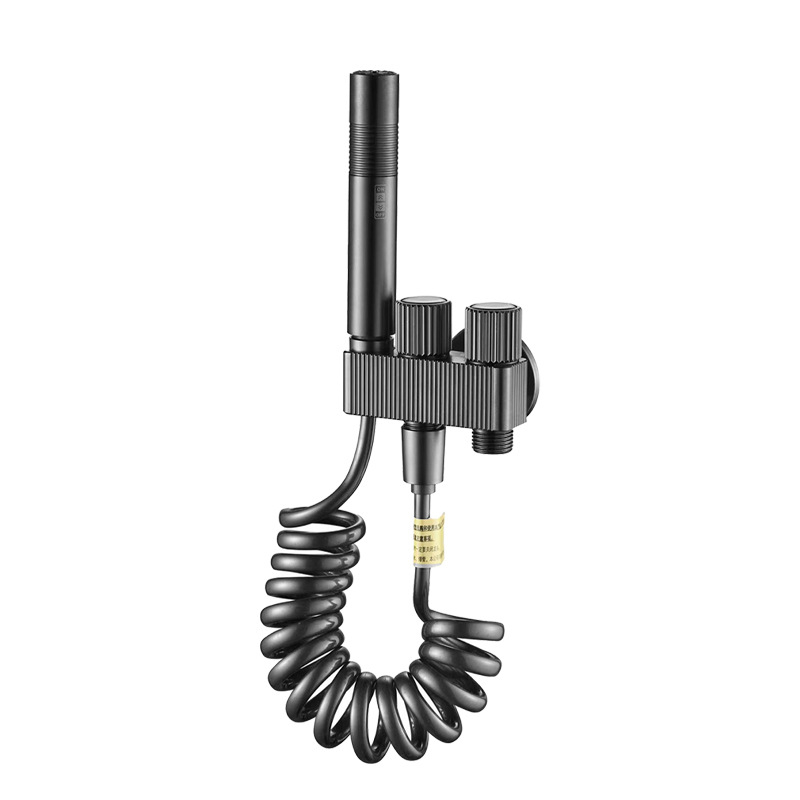 Seinakinnitusega bideti-spruut, kahekordne juhtimine, kolmetee ventiil, mudel L8712, alumiinium, sobib WC-ile ja rõdule