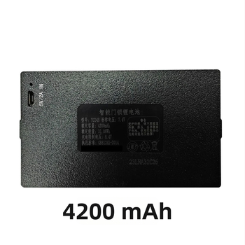 Visiškai automatinis išmanusis durų spyna įėjimui, Li‑ion 4200mAh baterija, prieiga slaptažodžiu ir piršto atspaudu, įkraunama 5V