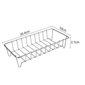 Ruostevabast terasest puurimata vannitoa ja köögi hoiustamise riiul drenaažikorviga, ühekorruseline, INS stiil