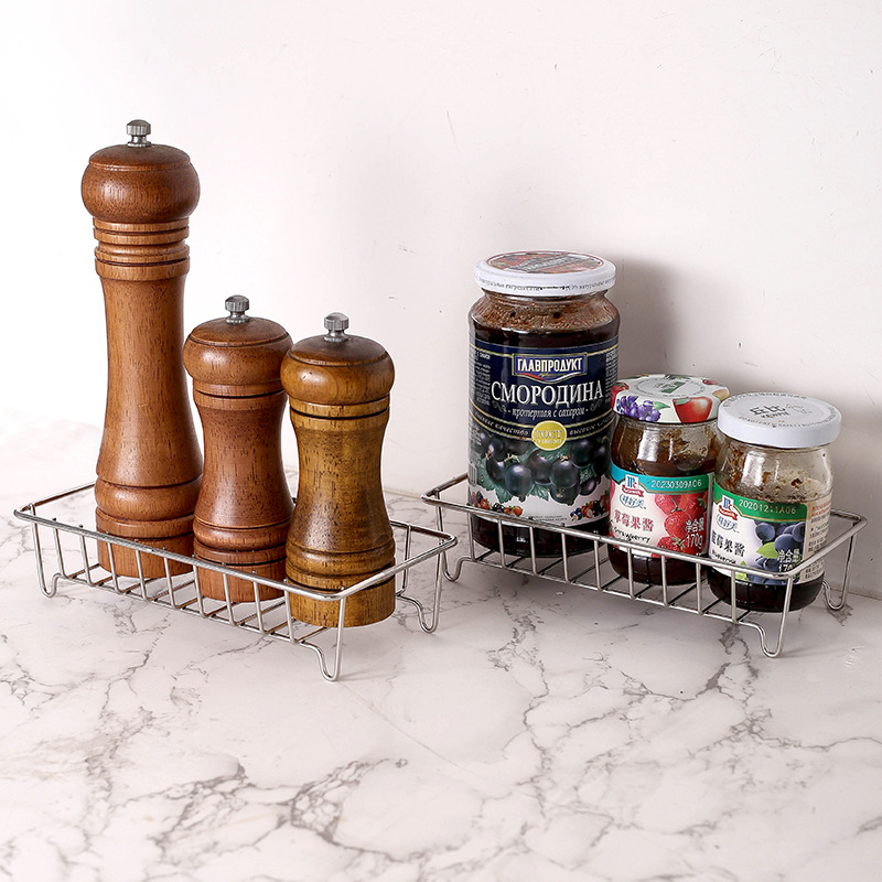 Ruostevabast terasest puurimata vannitoa ja köögi hoiustamise riiul drenaažikorviga, ühekorruseline, INS stiil