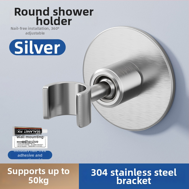 Dušo galvos laikiklis rankiniam dušui, nerūdijantis plienas, be gręžimo montavimas, model Hand spray bracket, 1.6 MPa