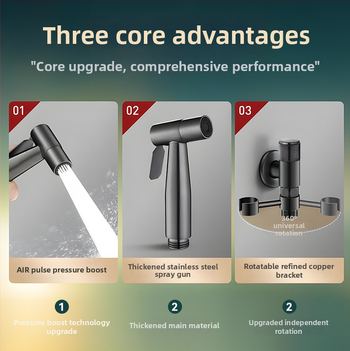 Toaleti bideti pihusti pöörlev kinnitus — puurimata paigaldus, rafineeritud vasest, ühilduv nurkvõtmega, kaubamärk Boonen/Borne