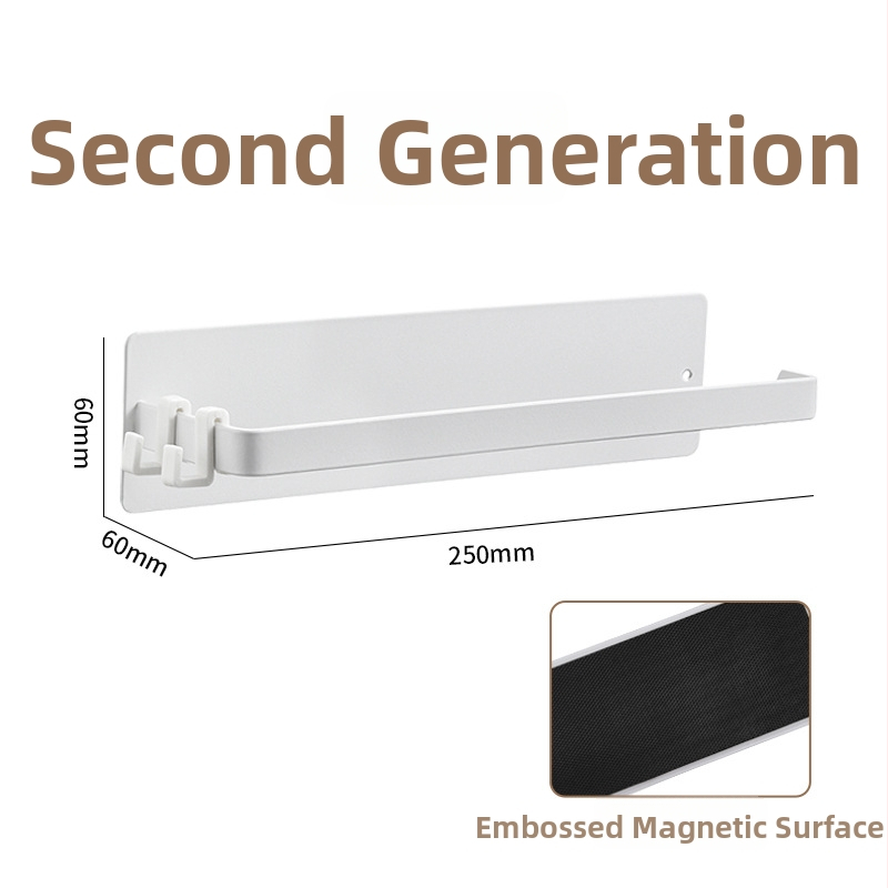 Oyite Ovaalne köögipaberi rulli hoidik magnetlintiga, ilma puurimiseta, roostevabast terasest, matt viimistlus, jaapani stiil