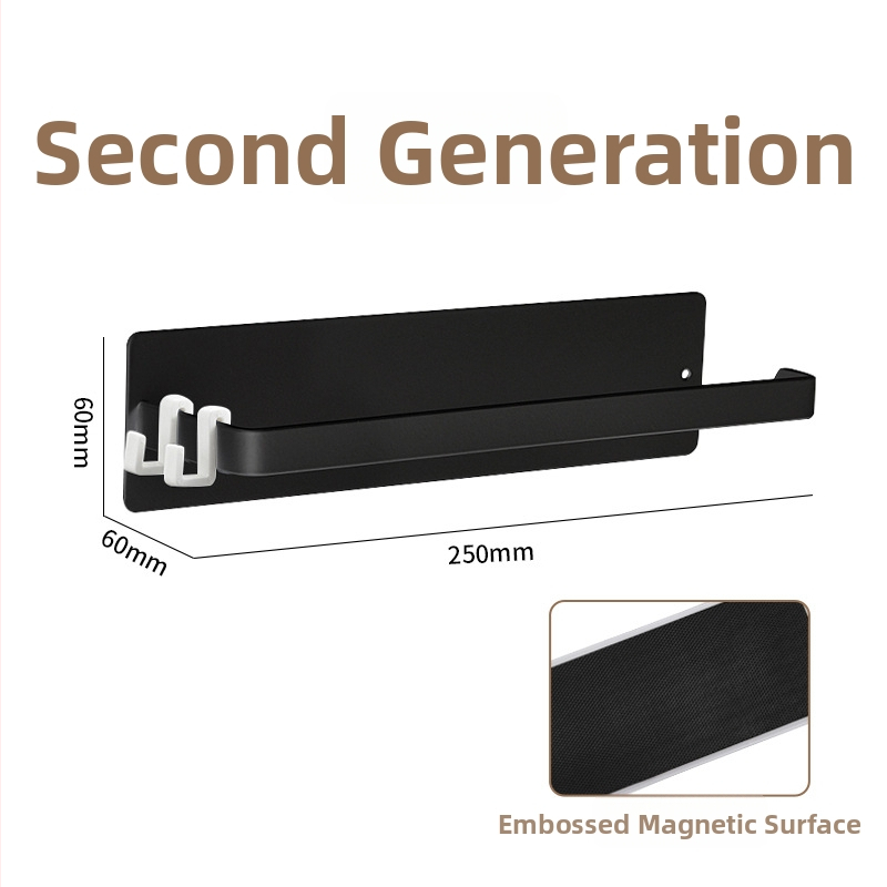 Oyite Ovaalne köögipaberi rulli hoidik magnetlintiga, ilma puurimiseta, roostevabast terasest, matt viimistlus, jaapani stiil