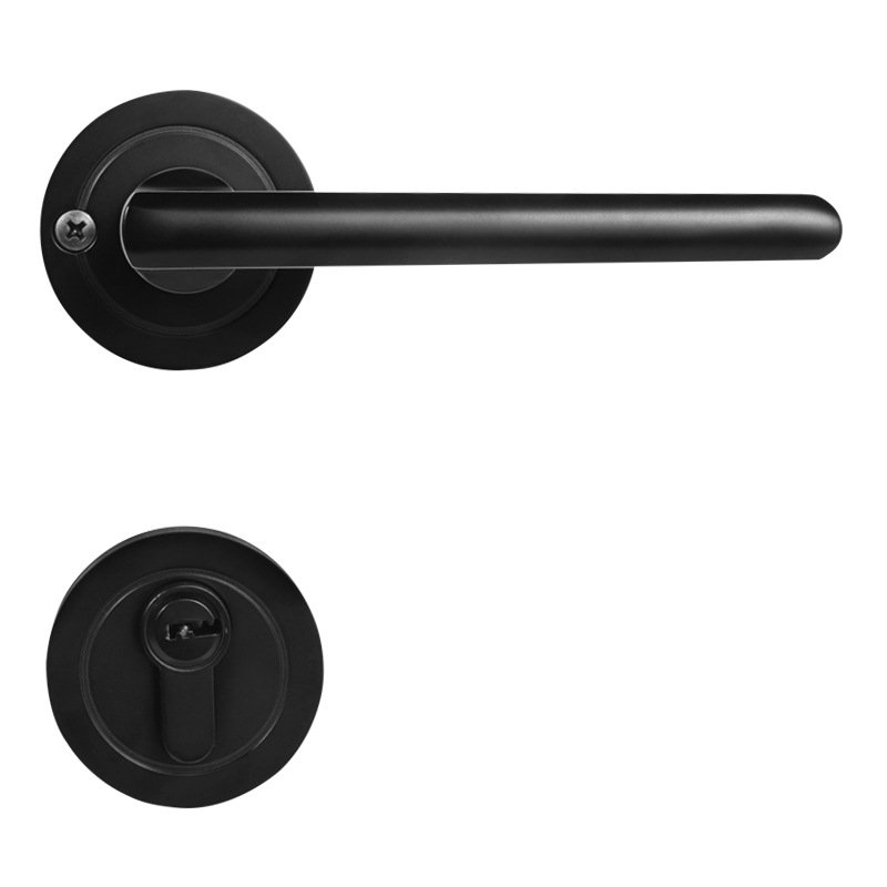 Ajtózár fogantyúval, cinkötvözetből, modell F8820, fa- és acélajtókhoz, modern minimalist stílus